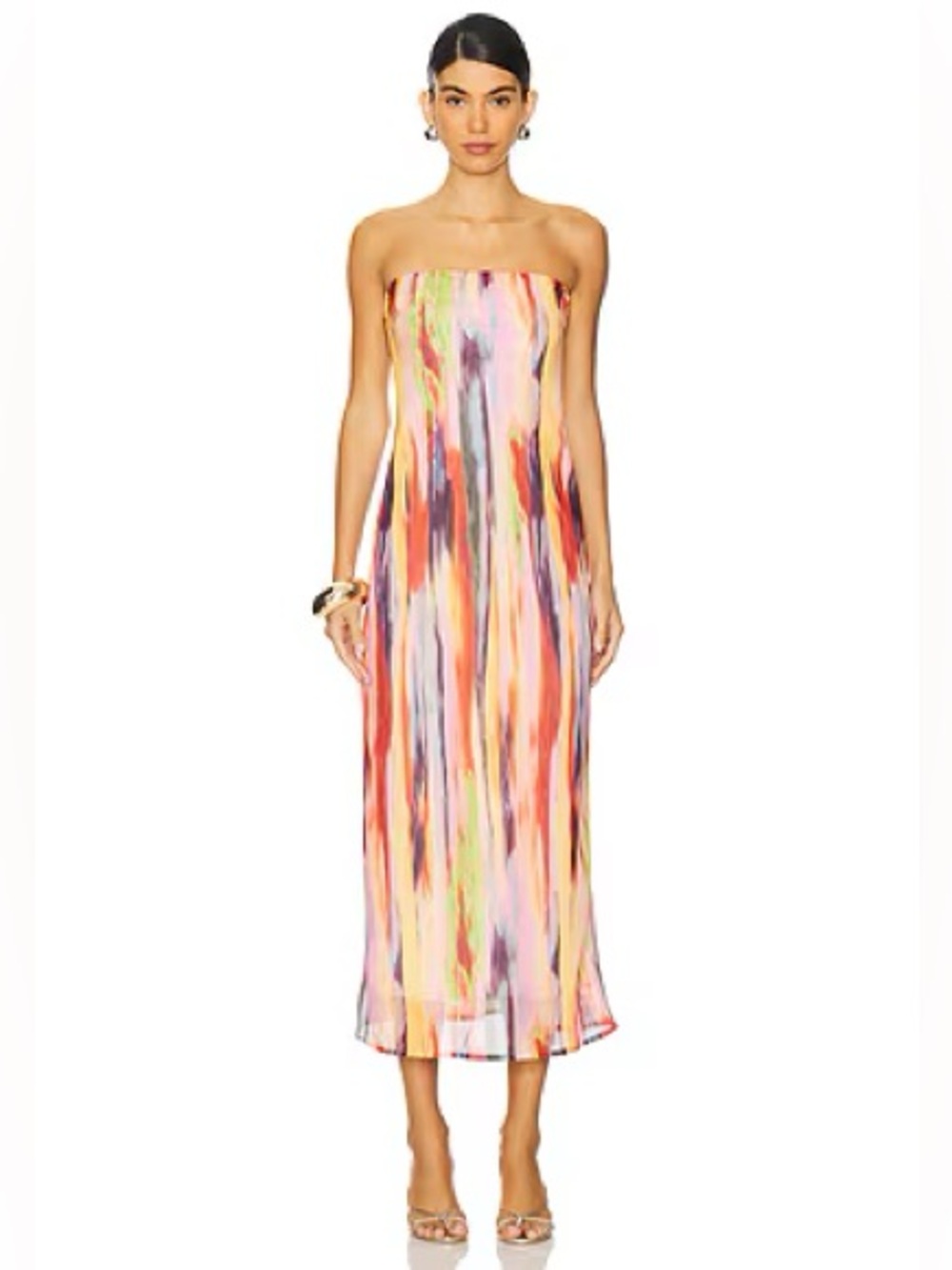 SNDYS Multicolor strapless maxi dress - XS